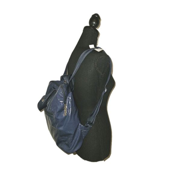 LeSportsac Coated Nylon Backpack Blue 12x13x3.5 - Picture 2 of 12